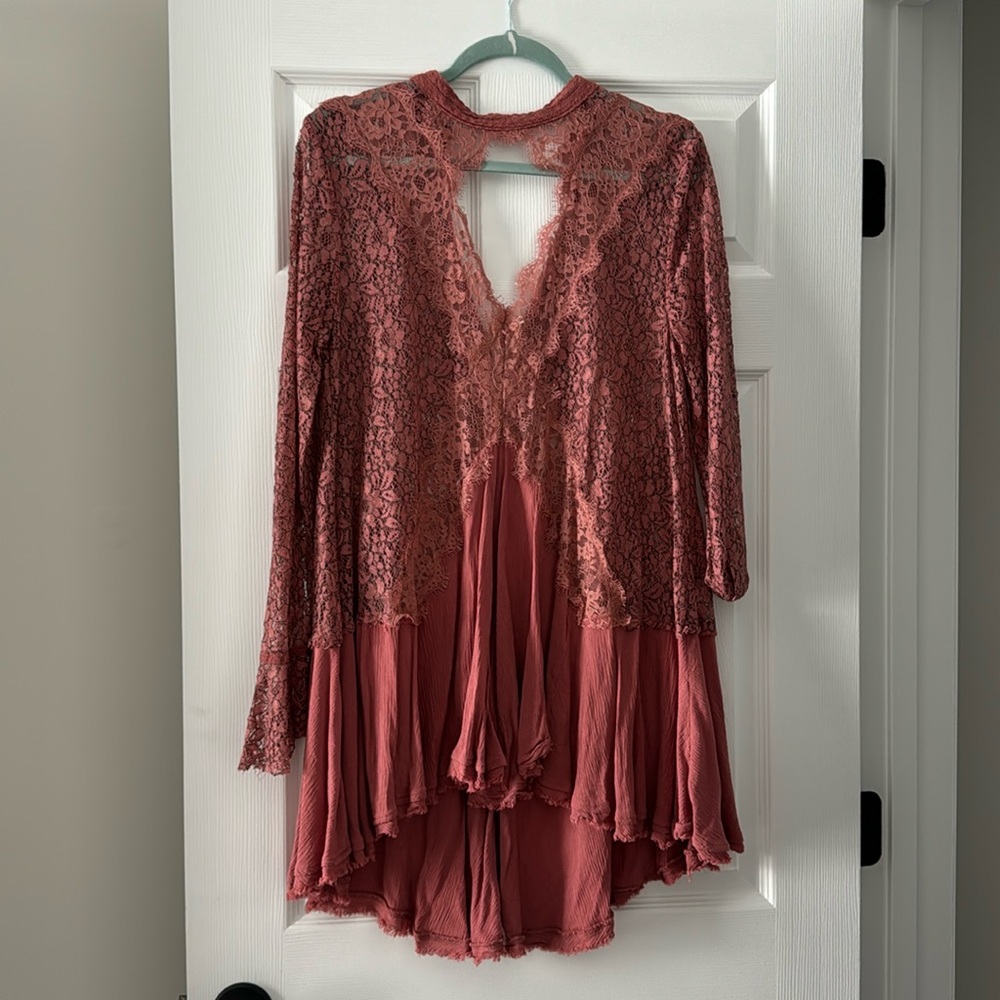 Large lace free people tunic